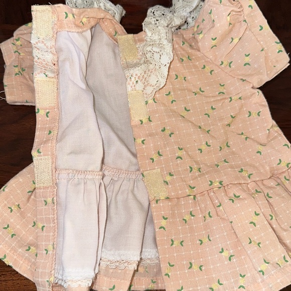 *VINTAGE* 1985 Cabbage Patch Kids Peach Dress with Yellow Flowers - Picture 9 of 11
